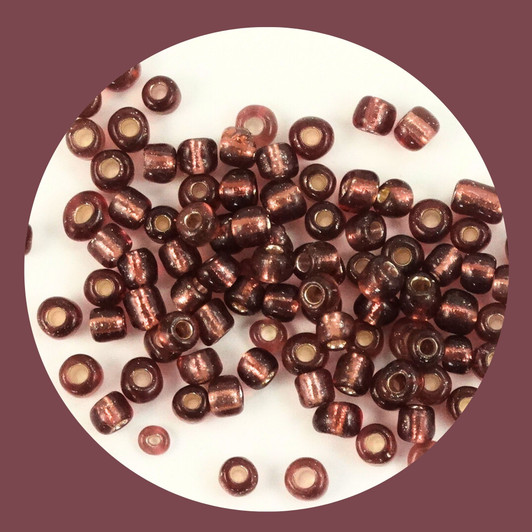 Seed Beads 6/0 - Insolent Purple colour with foil lining - 10g