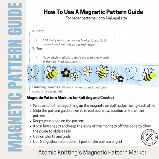 Tropical Flower - Magnetic Pattern Marker/Tamer - 20cm/A4/Letter Size