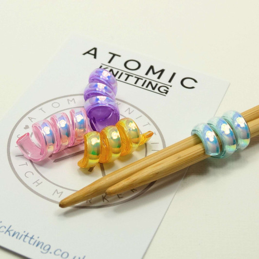 NEW! 4 Wrap Needle Huggers SMALL (2.75mm - 4.5mm) - SPARKLE MIX