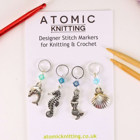 Seashore Crochet Knitting Stitch Marker Set - MYM Set of 4 | Atomic Knitting