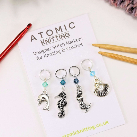 Seashore Crochet Knitting Stitch Marker Set - MYM Set of 4 | Atomic Knitting