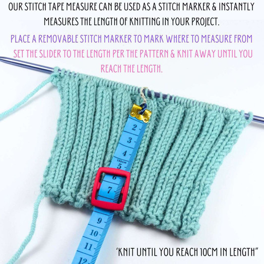 Measure as you Work - Measuring Tape & Removable SHEEP Stitch Marker