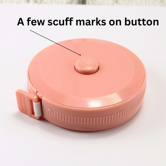 SECONDS - Pastel Pink 150cm Retractable Tape Measure - (Scuff on button)