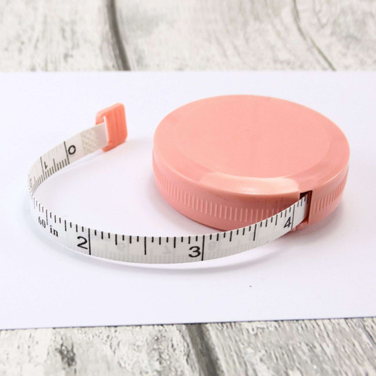 SECONDS - Pastel Pink 150cm Retractable Tape Measure - (Scuff on button)