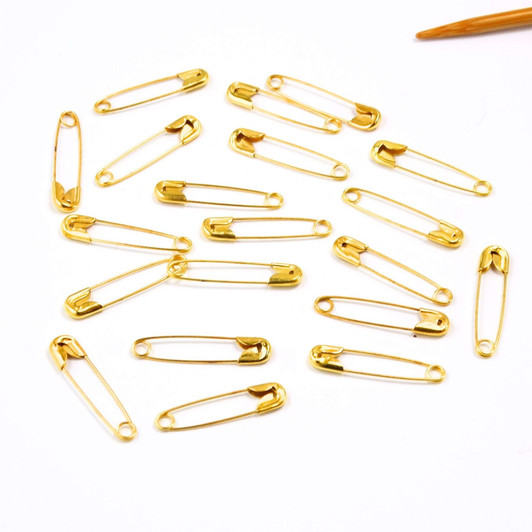Limited Edition - Gold Mini Safety Pins x 20 | 25mm Long