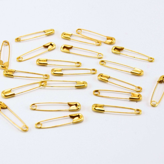 Limited Edition - Gold Mini Safety Pins x 20 | 25mm Long