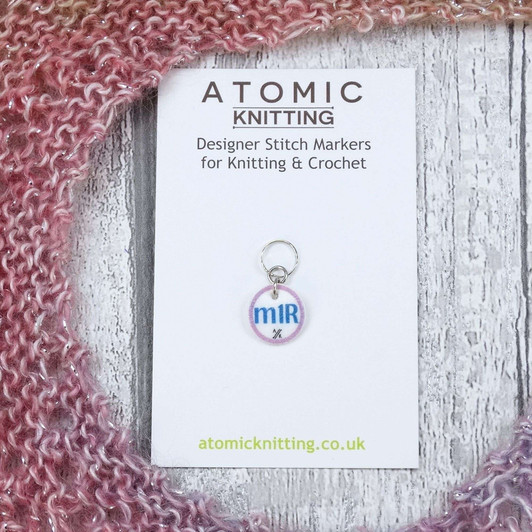 New! M1R (Make 1 Right) - Lilac & Teal Instruction Stitch Marker Set