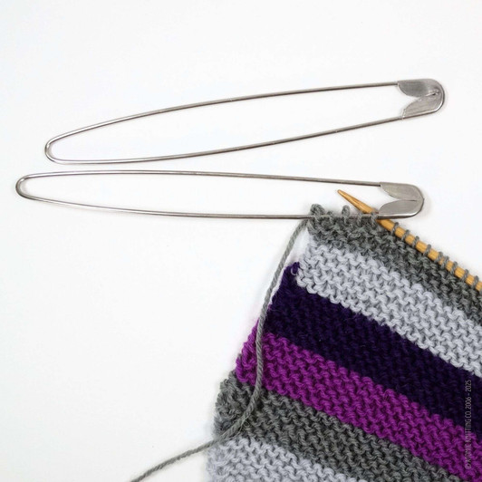 NEW! Coil-less French Safety Pins x 2 - Extra Large 13.5cm | 5.2 inch - Silver Colour