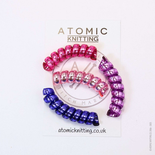 NEW! Glimmer Pink/Purple Knitting Needle Hugger Set – For Organising 7.5-10mm Needles