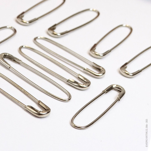 10 Small Bulb Pins Silver | 22mm Coil-less Safety Pins for Knitting, Sewing & Crafting