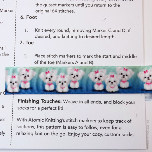 One Magnetic Pattern Marker/Tamer -Cute Dogs 25mm