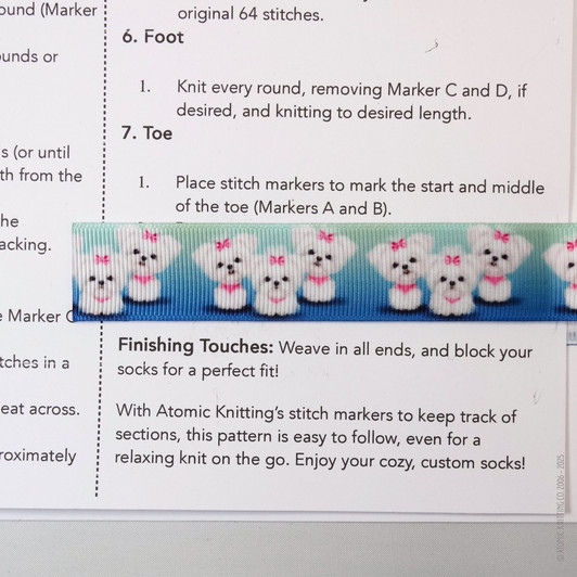 One Magnetic Pattern Marker/Tamer -Cute Dogs 25mm