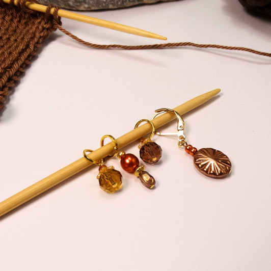 September Mix - Set of 4 Stitch Markers