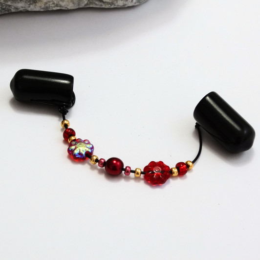 Red Flower DPN Needle Keeper Holder - Choose DPN Size