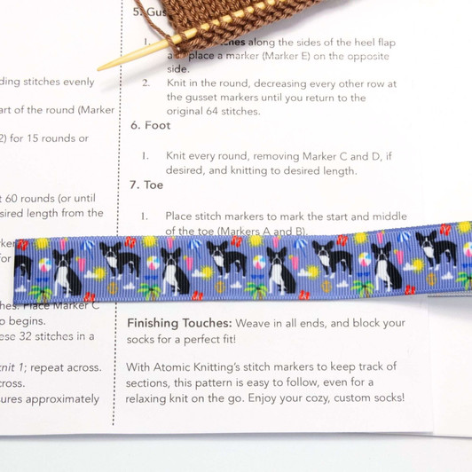 Boston Terrier Dogs - One Magnetic Pattern Marker Guide/Tamer 22mm