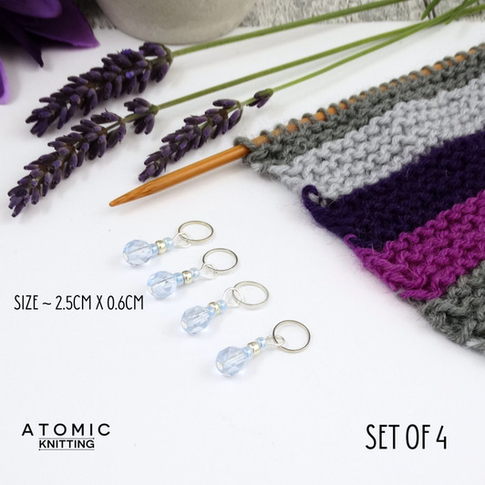 Sky Berry Stitch Markers - Berry Collection. handmade beaded stitch markers for knitting and crochet
