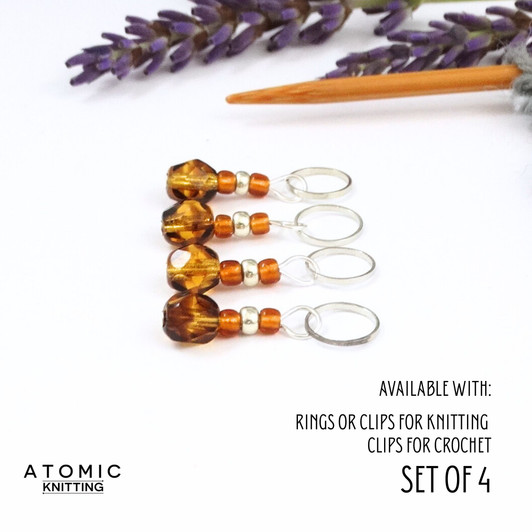 Mabon Berry Stitch Markers - Berry Collection. handmade beaded stitch markers for knitting and crochet