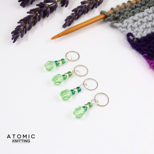 Midori Stitch Markers - Berry Collection. handmade beaded stitch markers for knitting and crochet