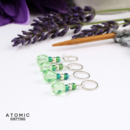 Midori Stitch Markers - Berry Collection. handmade beaded stitch markers for knitting and crochet