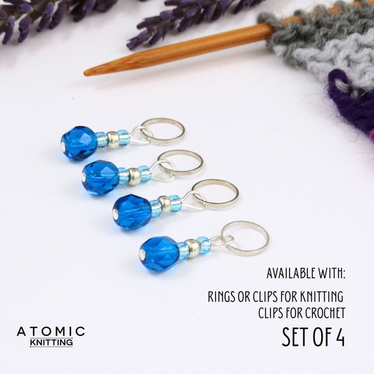 Capri Berry Stitch Markers - Berry Collection. handmade beaded stitch markers for knitting and crochet