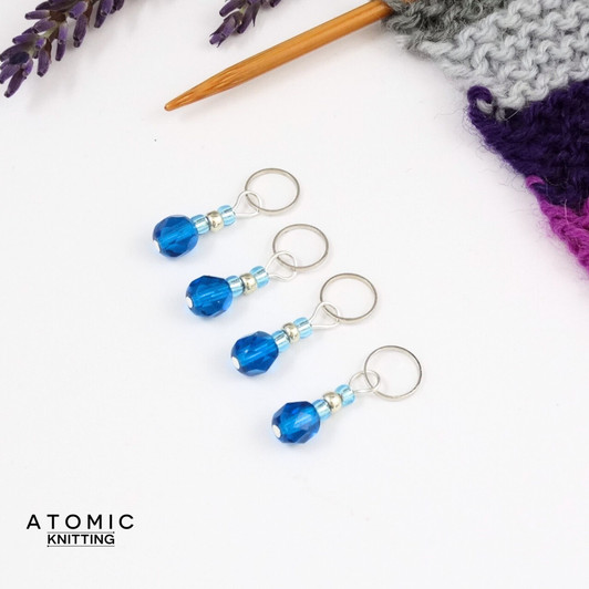 Capri Berry Stitch Markers - Berry Collection. handmade beaded stitch markers for knitting and crochet