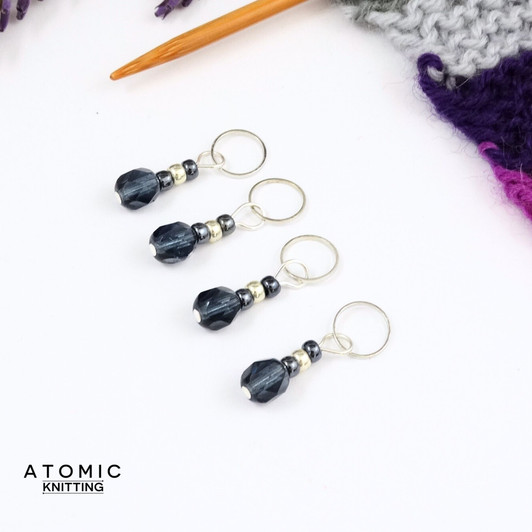 Ocean Berry Stitch Markers - Berry Collection. handmade beaded stitch markers for knitting and crochet