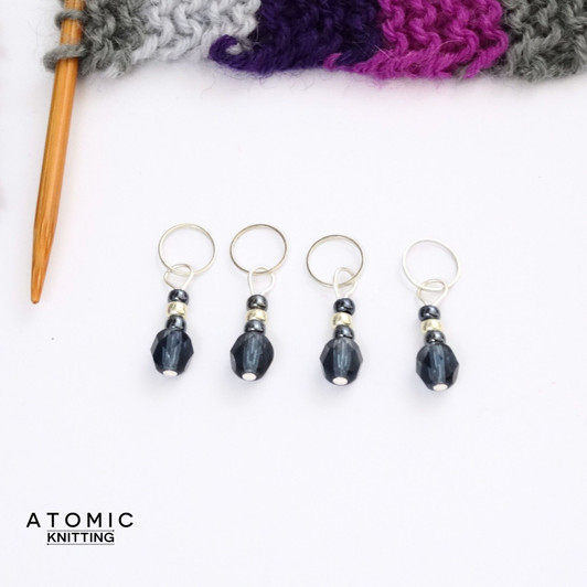 Ocean Berry Stitch Markers - Berry Collection. handmade beaded stitch markers for knitting and crochet