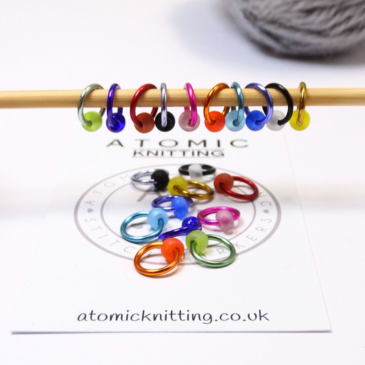 Mix & Match Frosted Halo Stitch Markers - 4.5mm - Snag Free Stitch Markers For Knitting