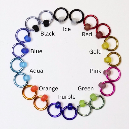 Mix & Match Frosted Halo Stitch Markers - 4.5mm - Snag Free Stitch Markers For Knitting