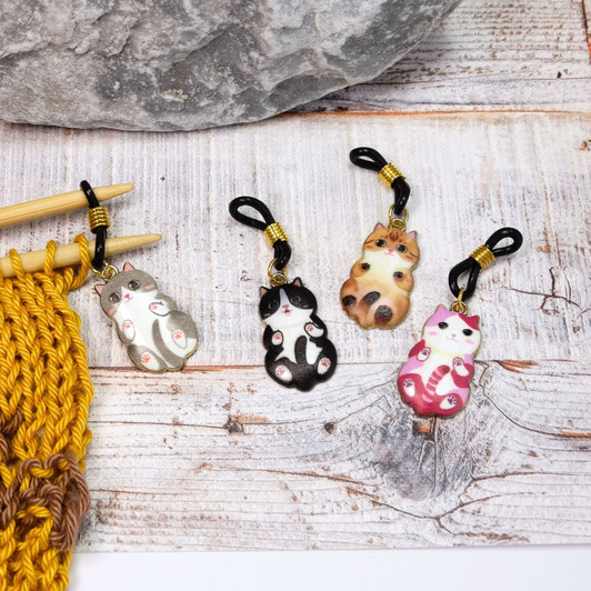 Cats Knitting Needle Holder Set of 4 to fit up to 4mm needles