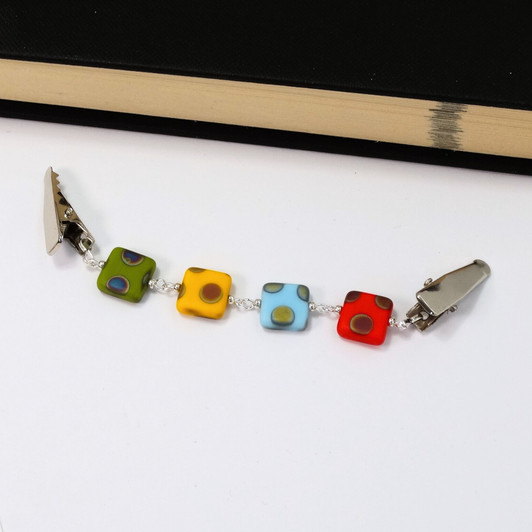 Sweetie Squares Cardigan Clip | Sweater Clip | Shawl Fastener | Limited Edition