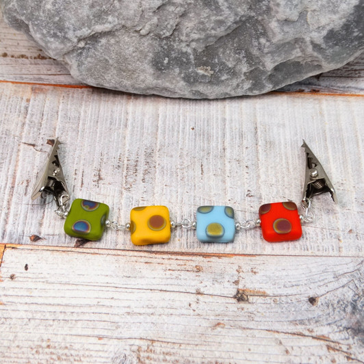 Sweetie Squares Cardigan Clip | Sweater Clip | Shawl Fastener | Limited Edition