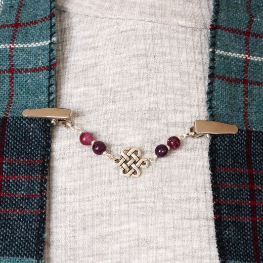 Purple Lepidolite Gemstone Cardigan Clip | Sweater Clip | Shawl Fastener | Limited Edition