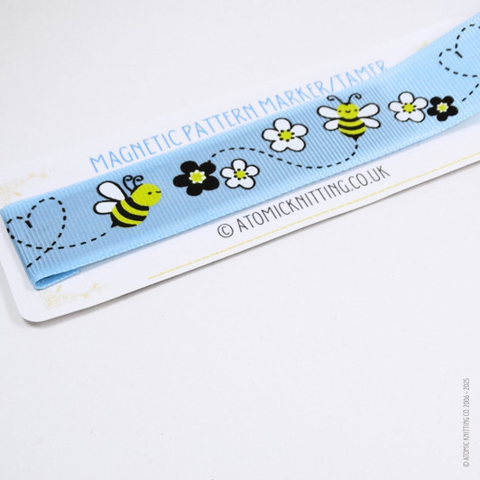 Aqua Blue Bee - Magnetic Pattern Marker Tamer - 19.5cm/A4/Letter Size
