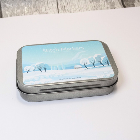 Winter Stitch Marker Tin - tin only
