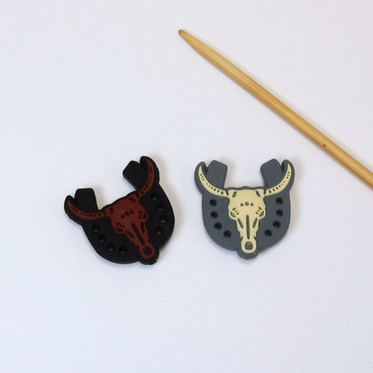 Cow Themed Needle Stoppers x2 | Point Protectors | Knitting Notions