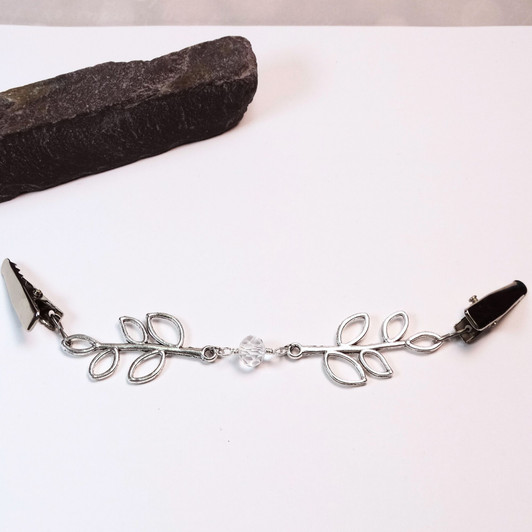 Silver Branches Cardigan Clip | Sweater Clip | Shawl Fastener