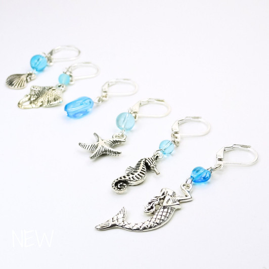 Ocean Mermaid Stitch Markers - Set of 6