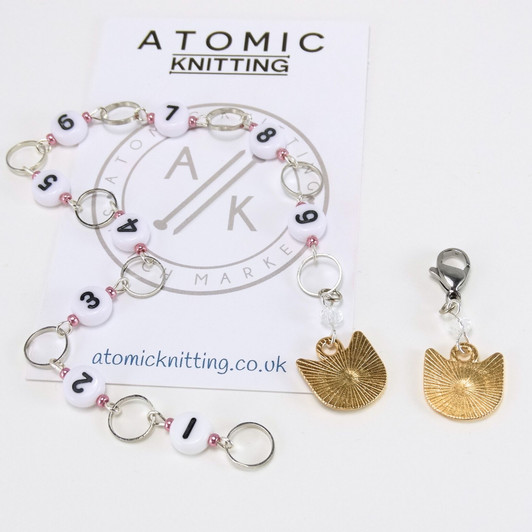 Cats Counter Chain | Numbered Row Counter - SIZE 4mm OR 7mm