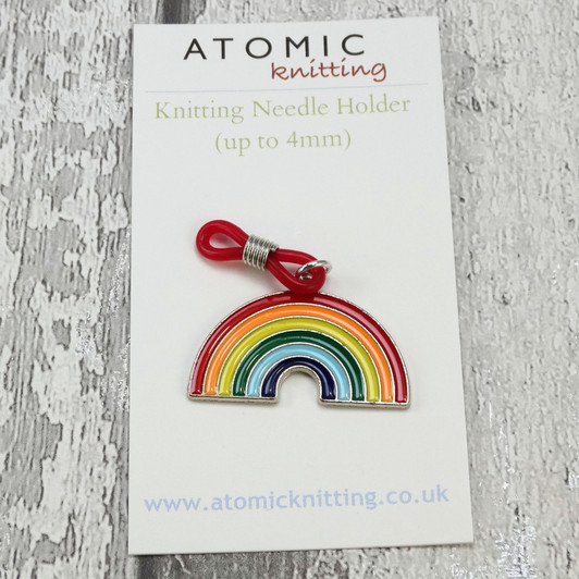 Rainbow Enamel Knitting Needle Holder (Up to 4mm Needles)