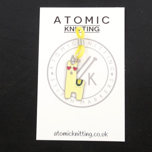 Lemon Alpaca Knitting Needle Holder to fit up to 4mm needles