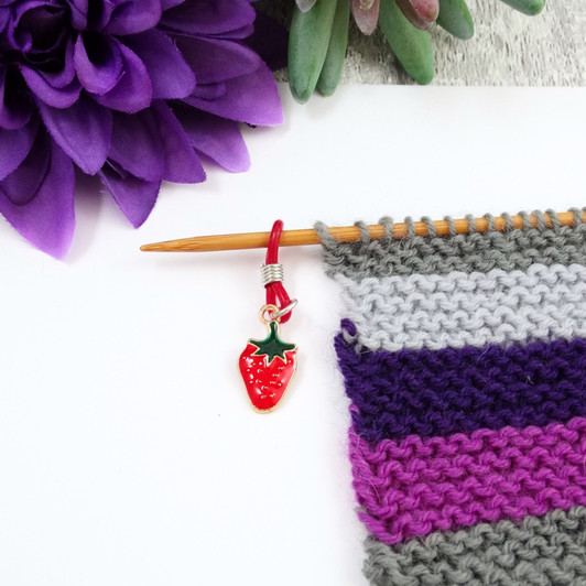Strawberry Knitting Needle Holder to fit up to 4mm needles