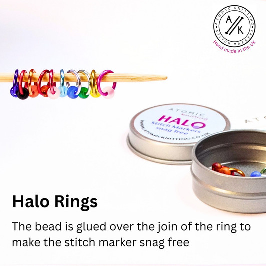 20 Spring Mix Halo Stitch Markers - 4.5mm - Snag Free Stitch Markers