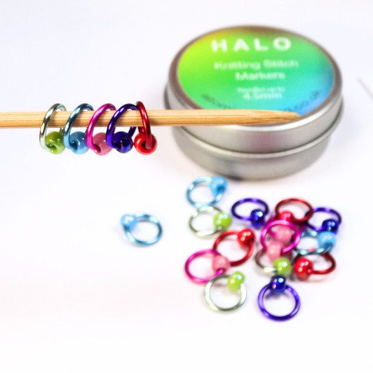 20 Secret Garden Mix Halo Stitch Markers - 4.5mm - Snag Free Stitch Markers