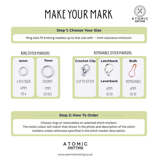 Make Your Mark Stitch Marker options