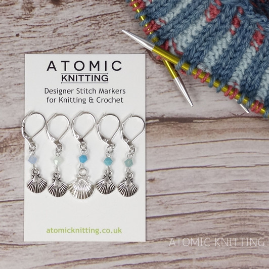Sea Breeze Shell Stitch Marker Set - Set of 5