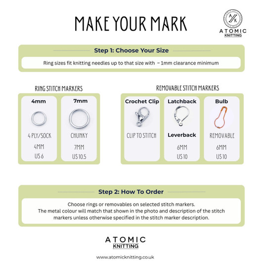 Make Your Mark Stitch Marker options