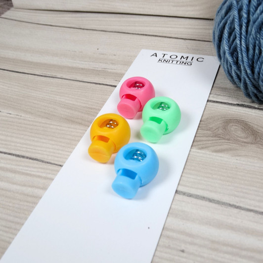 4 '1986' MIX Stitch Locker Cord Stop for Circular Knitting Needles up to 5.5mm | Atomic Knitting