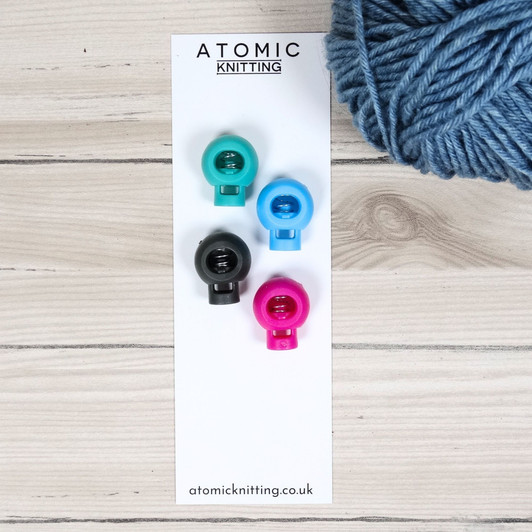 4 '1993' MIX Stitch Locker Cord Stop for Circular Knitting Needles up to 5.5mm | Atomic Knitting