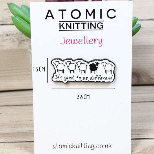 It's Good To Be Different - Black Sheep Enamel Pin Badge